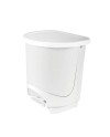Papelera blanca WC plástico Tapa y pedal 10l.