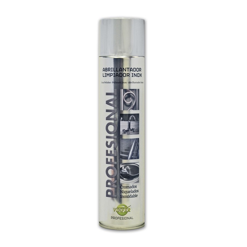 VINFER Abrillantador Limpiador Inox Spray 600CC.
