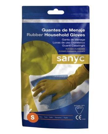 SANYC Guantes Flocado Amarillo Talla Pequeña