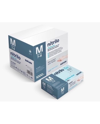 Caja 100 Guantes Nitrilo S/Polvo T/L