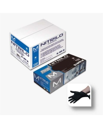 Caja 100 Guantes Nitrilo Extrafuerte Negro T/G
