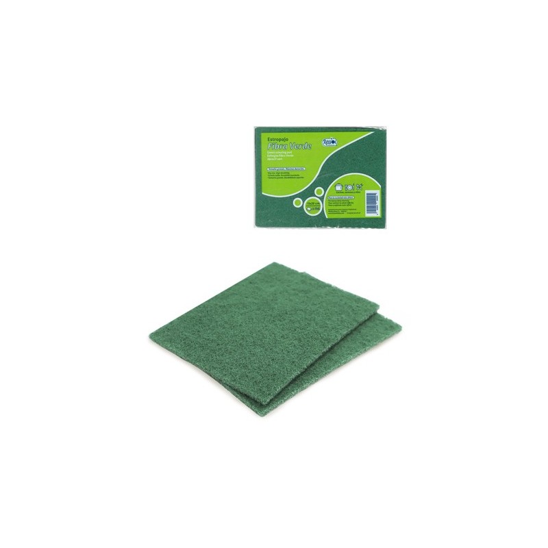 Estropajo Fibra Verde Cortada Pack-2