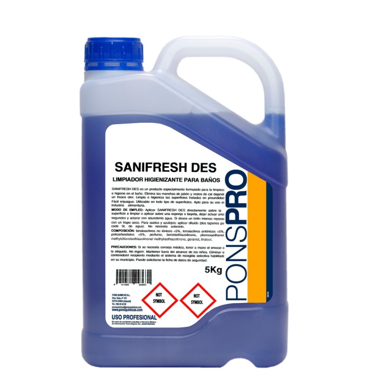 SANIFRESH Limpiador Antical Denso Garrafa 5L.