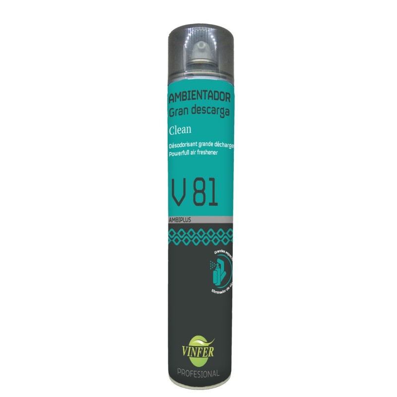 VINFER Ambientador Spray Gran Descarga Clean 750CC