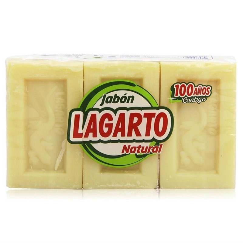 LAGARTO Jabon Natural Pastilla 250GR. Pack-3