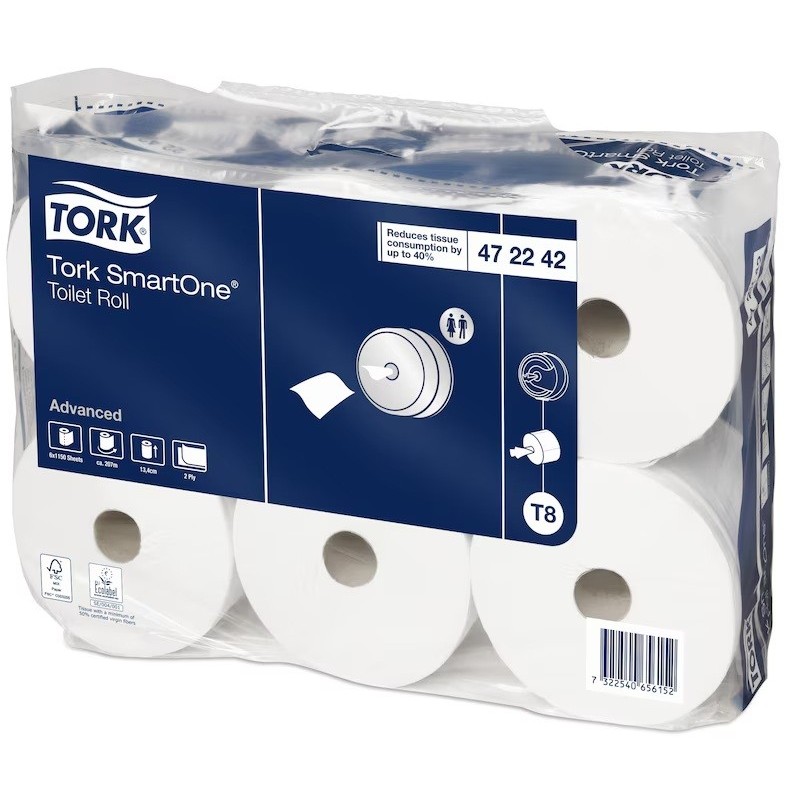 TORK SMARTONE HIGIENICO INDUSTRIAL T8 2/C 6 UDS. 207 M
