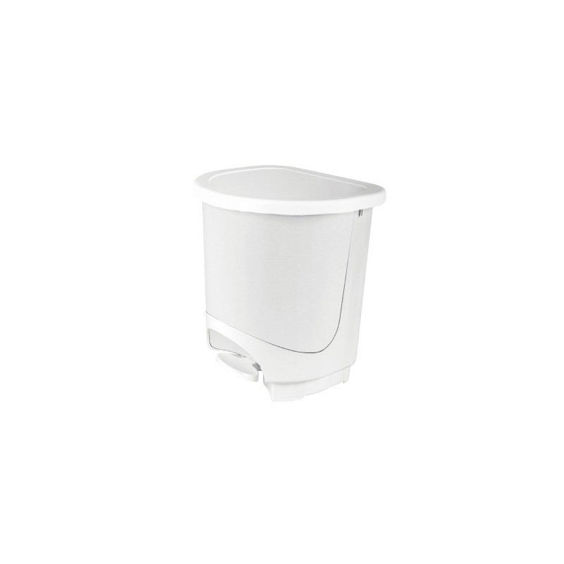 PAPELERA BLANCA WC PLASTICO 10L. TAPA Y PEDAL