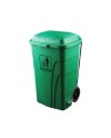 CONTENEDOR VERDE 120L. C/RUEDAS Y TAPA