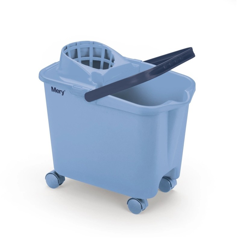 CUBO MERY C/ESCURRIDOR CON RUEDAS GRIS