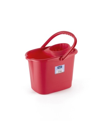 Cubo 14L. Rectangular C/Escurridor PLA 01310 ROJO