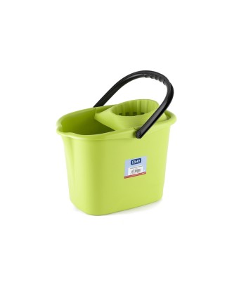 Cubo 14L. Rectangular C/Escurridor PLA 01310 VERDE